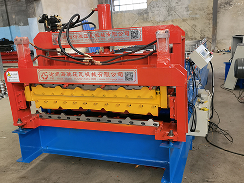 Two layer tile press